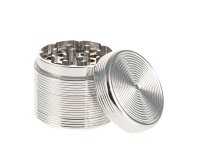 Metallgrinder "Ripped" Pollinator/Sieb H 33 mm D 35 mm - Silber