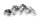 Metallgrinder "Ripped" Pollinator/Sieb H 33 mm D 35 mm - Silber