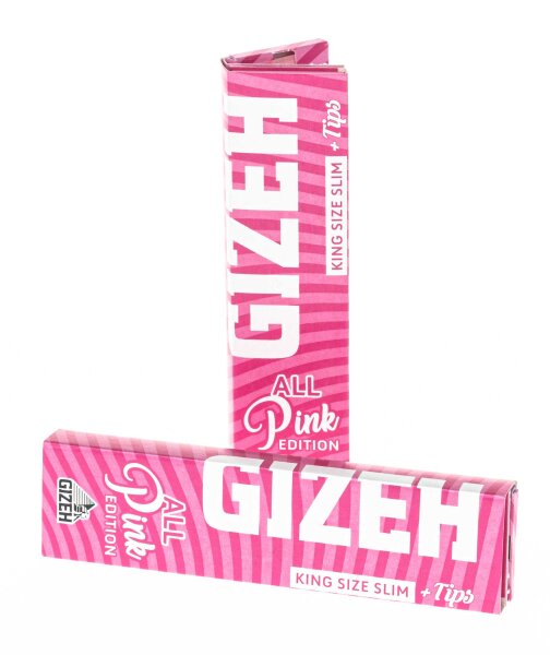 GIZEH Pink Edition - King Size Slim - 34 Blättchen + 34 Filtertips