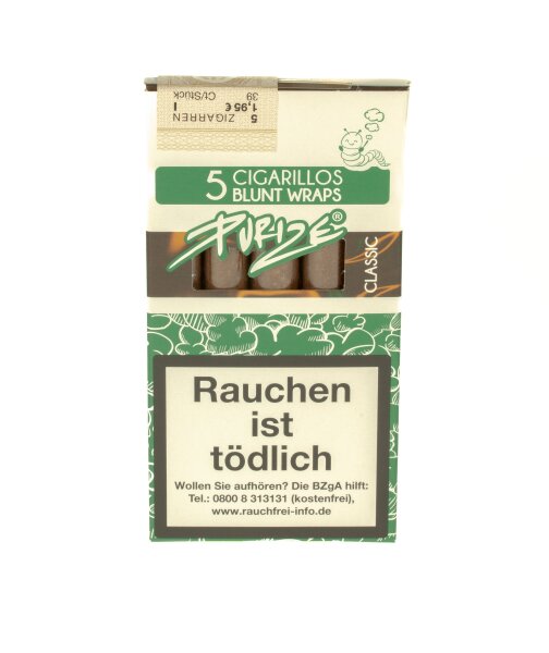 Purize - Cigarillos - Blunt Wraps - Classic (ohne Aroma) - 5 Stück
