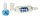 Glaspfeife mit Spirale innenliegend und Steckkopf - L 13 cm NS 14,5er - blau