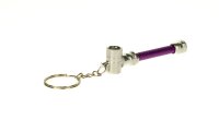 Metallpfeife "Key chain pipe" L 6,5 cm - versch. Farben