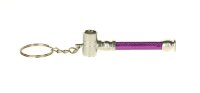 Metallpfeife "Key chain pipe" L 6,5 cm - versch. Farben