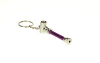 Metallpfeife "Key chain pipe" L 6,5 cm - versch. Farben