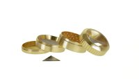 Champ High - Pollinatorgrinder 4tlg - mit Lupe Im Deckel - D 50 mm - Gold