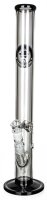 Heisenberg Glasbong 18,8er - 50-7 - H 50 cm D 50 mm WS 7 mm - Klar/Schwarz - ICE