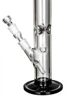 Heisenberg Glasbong 18,8er - 50-7 - H 50 cm D 50 mm WS 7 mm - Klar/Schwarz - ICE