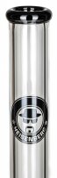 Heisenberg Glasbong 18,8er - 50-7 - H 50 cm D 50 mm WS 7 mm - Klar/Schwarz - ICE