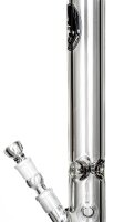 Heisenberg Glasbong 18,8er - 50-7 - H 50 cm D 50 mm WS 7 mm - Klar/Schwarz - ICE