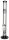 Heisenberg Glasbong 18,8er - 50-7 - H 50 cm D 50 mm WS 7 mm - Klar/Schwarz - ICE