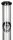 Heisenberg Glasbong 18,8er - 50-7 - H 50 cm D 50 mm WS 7 mm - Klar/Schwarz - ICE