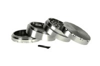 Black Leaf Pollinatorgrinder 4tlg - Black Leaf Logo + Ecken am Deckel - D 62 mm H 44 mm - zweifarbig G