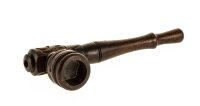 Holzpfeife/Kawumm L 13 cm Schraubkopf, geschnitzt - Braun