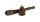 Holzpfeife/Kawumm L 13 cm Schraubkopf, geschnitzt - Braun