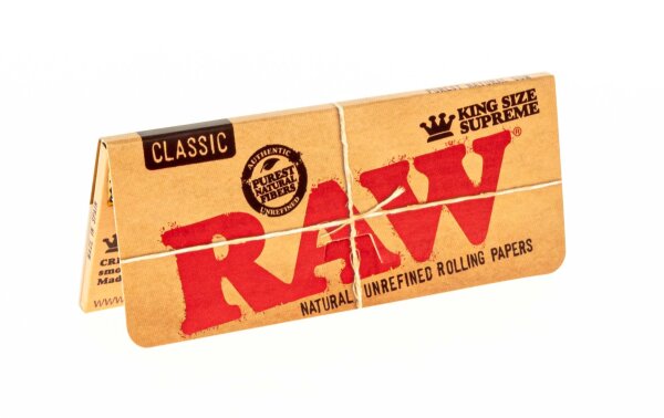 RAW Classic - unbleached - King Size Supreme - ungefaltet - 40 Blättchen