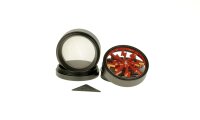 Thorinder Mini - Pollinator/Sieb Grinder H 42 mm D 50 mm - Farbe: Schwarz/Orange