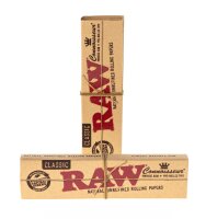 RAW Classic Connoisseur - unbleached - King Size Slim - 32 Blättchen + 24 vorgerollte Filtertips
