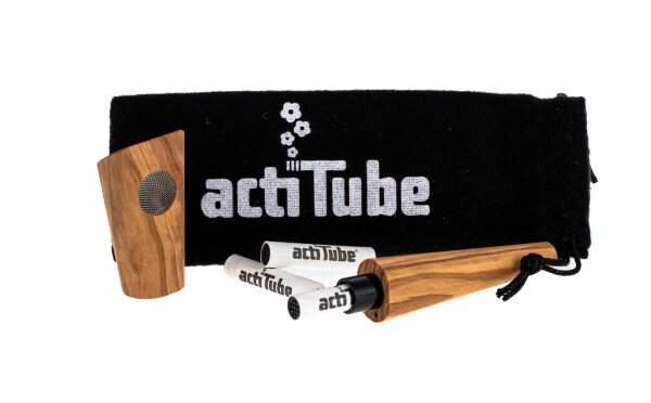 Holzpfeife ActiTube Pfeife aus Olivenholz L 115 mm