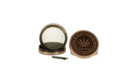 Dope Bros - Pollinatorgrinder 4tlg. - Mit Logo & Amsterdam Schriftzug - Gold/Kupfer/Silber