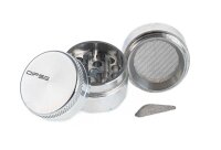 Pollinator Alugrinder "Dipse-Logo" 4 tlg. H 36 mm D 30 mm - Silber