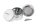 Pollinator Alugrinder "Dipse-Logo" 4 tlg. H 36 mm D 30 mm - Silber