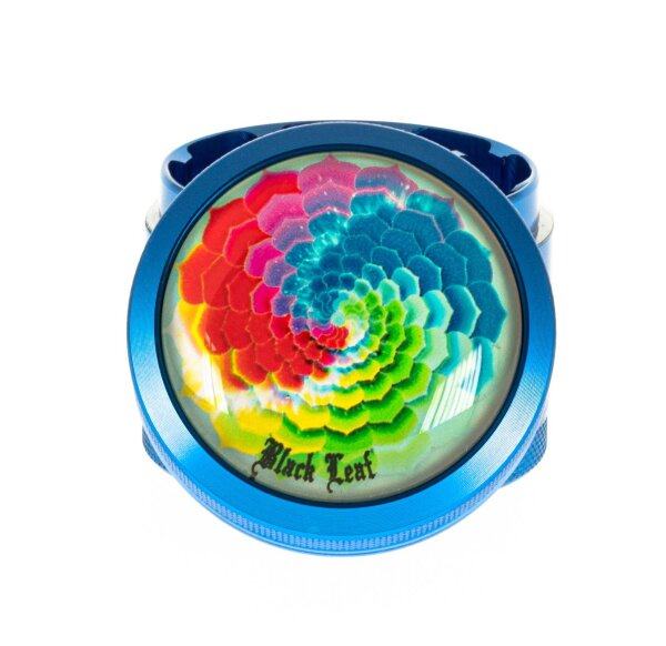 Black Leaf - Pollinator Grinder 4tlg. H 48 mm D 50 mm "Mandala" mit Glaskuppel - Hellblau
