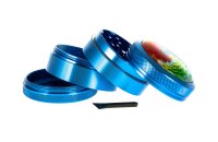 Black Leaf - Pollinator Grinder 4tlg. H 48 mm D 50 mm "Mandala" mit Glaskuppel - Hellblau