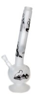 Kamasutra Glasbong > 18,8er H 46 cm D 50 mm gerader aufbau + Kugel "Schwarz/Frost"
