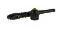 Holzpfeife Farbe: Schwarz schraubbar L 15,5 cm geschnitzt