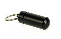 Pulverdose/Pillendose aus Metall H 4,3 cm - Schwarz