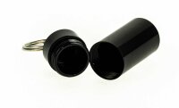 Pulverdose/Pillendose aus Metall H 4,3 cm - Schwarz