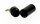 Pulverdose/Pillendose aus Metall H 4,3 cm - Schwarz