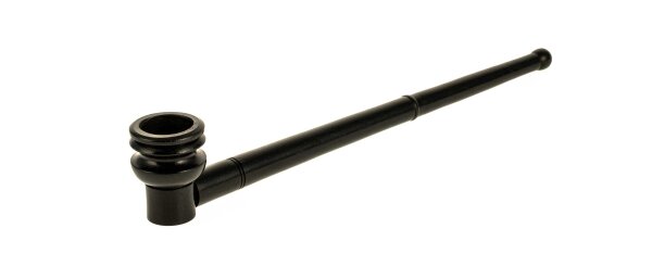 Holzpfeife ohne Verzierungen L 23 cm - Ebenholz