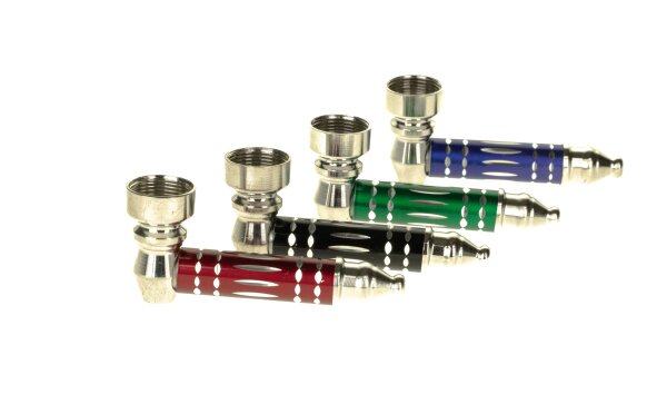 Metallpfeife 7,5 cm - versch. Farben