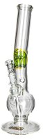 G-Spot Glasbong "WEEDMAN Wave Eis" mit Panzerschliff H 40 cm D 50 mm
