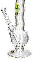 G-Spot Glasbong "WEEDMAN Wave Eis" mit Panzerschliff H 40 cm D 50 mm