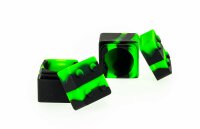 Silikondose "Legostein" 3x3 cm Farbe: Gelb/Grün/Schwarz