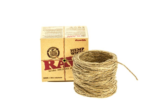 RAW Hemp Wick / Zündschnür - Ball - L 30,4 Meter