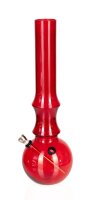 Acrylbong dunkel Rot "Bowl" ohne Standfuß H 32 cm D 4,0 cm