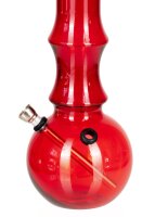 Acrylbong dunkel Rot "Bowl" ohne Standfuß H 32 cm D 4,0 cm