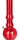 Acrylbong dunkel Rot "Bowl" ohne Standfuß H 32 cm D 4,0 cm