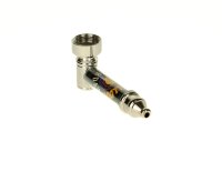Purpfeife Metall L 7 cm Bulldog Amsterdam ink. 5 Siebe