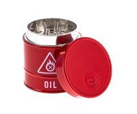Pollinator / Siebgrinder aus Aluminium Öl-Fass Optik H 4,5 cm D 38 mm Farbe:Rot