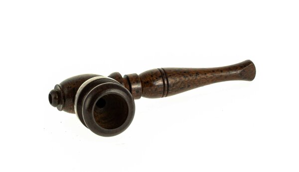 Purpfeife aus Rosenholz hell steckbar glatt L 10 cm