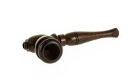 Purpfeife aus Rosenholz hell steckbar glatt L 10 cm