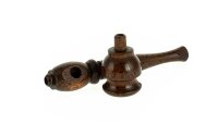 Purpfeife aus Rosenholz hell steckbar glatt L 10 cm