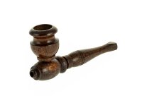Purpfeife aus Rosenholz hell steckbar glatt L 10 cm