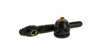 Holzpfeife Farbe: Schwarz schraubbar L 10 cm geschnitzt