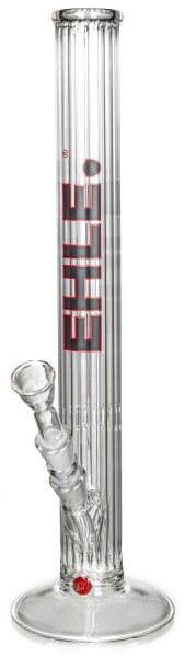 Ehle Glasbong "Rippenrohr" H 45 cm NS 18,8 - Rundfuß