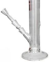 Ehle Glasbong "Rippenrohr" H 45 cm NS 18,8 - Rundfuß